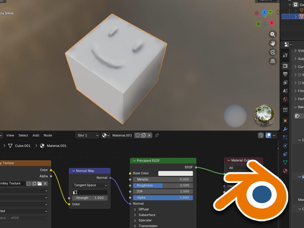 Cageless Normal Map Baking in Blender